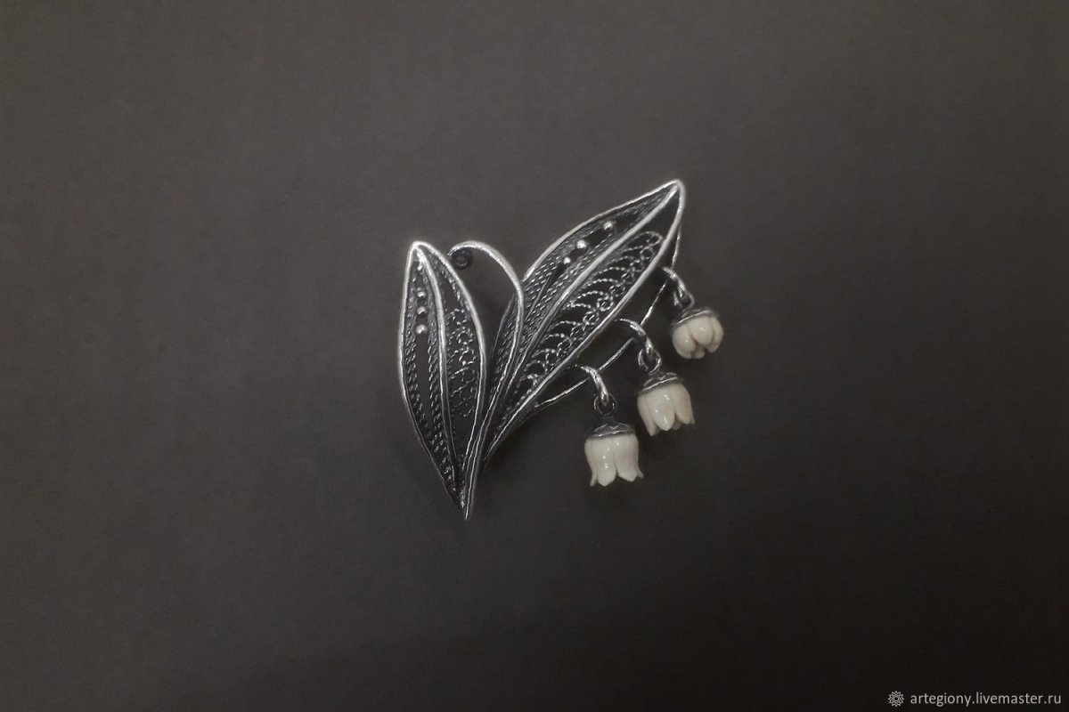 Ди АРС брошь Ландыши