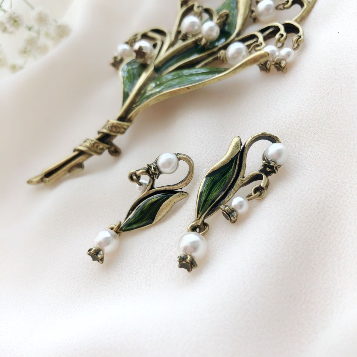 Брошь Ландыш серебро