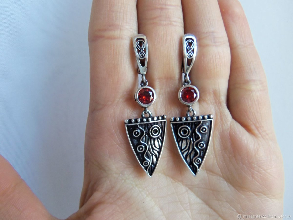 Армянские серебряные серьги