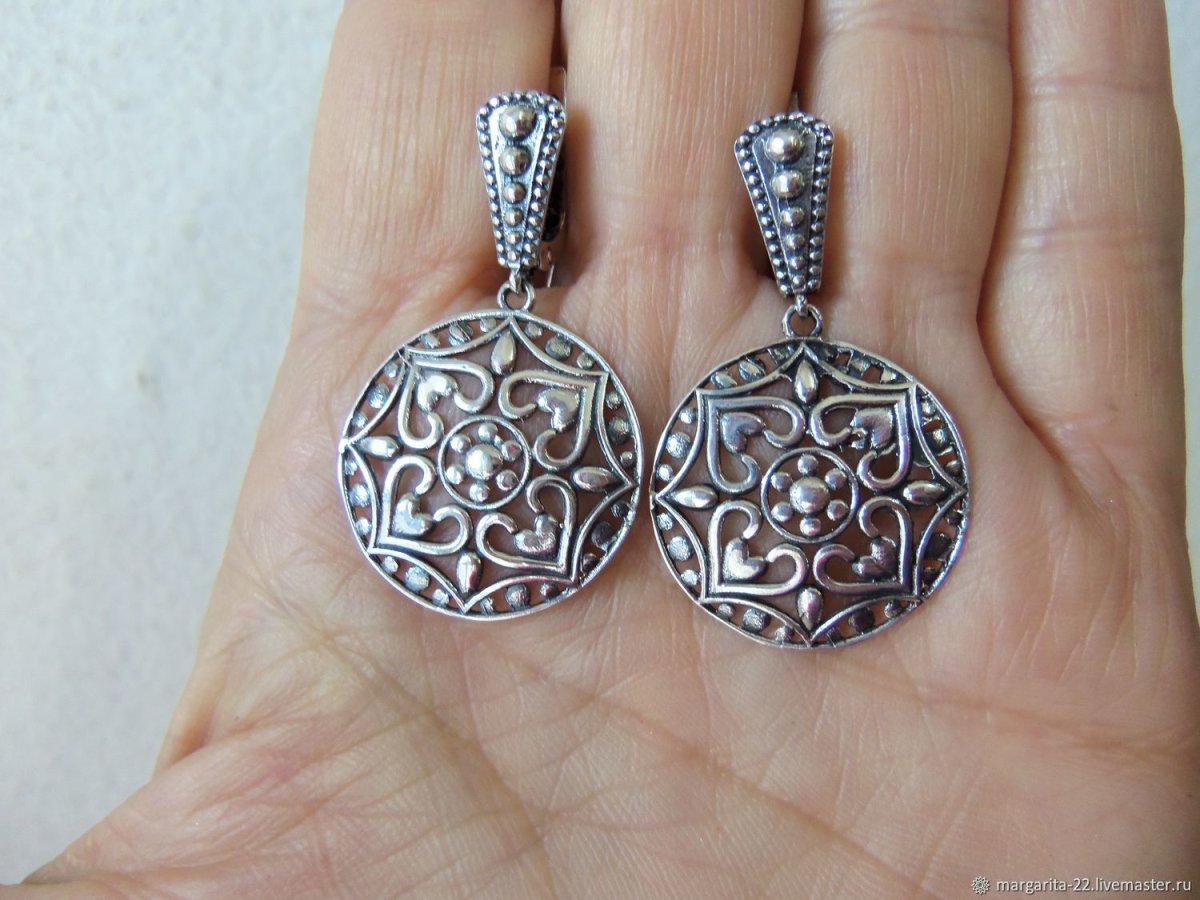 Серьги "гранат" армянский ювелир