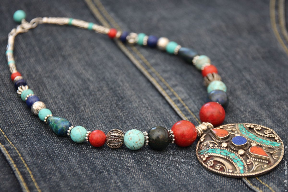 Украшения бохо Шик лазурит