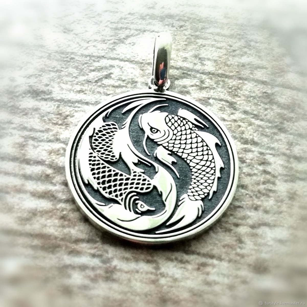 Инь-Янь медальон серебро