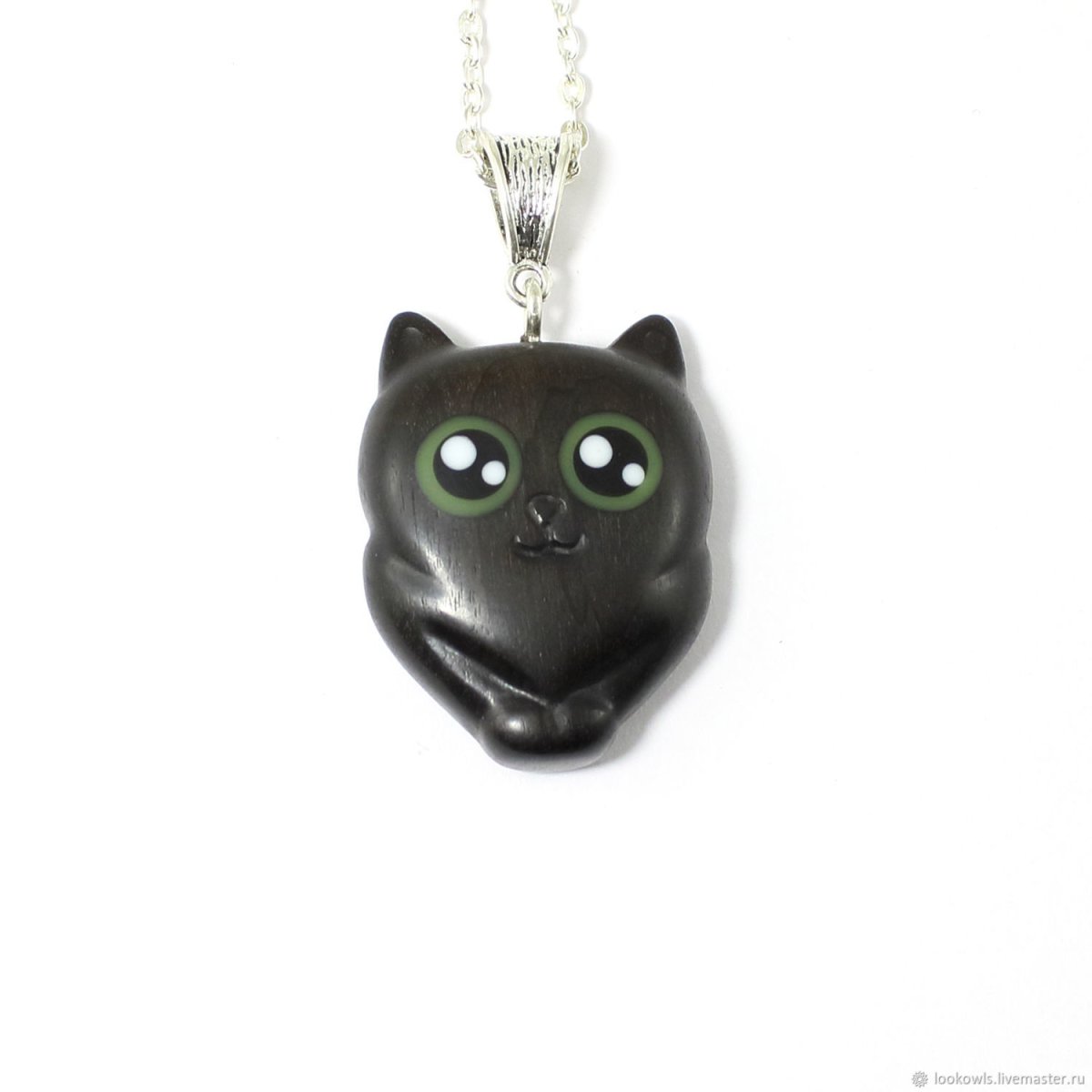 Подвеска черная кошка