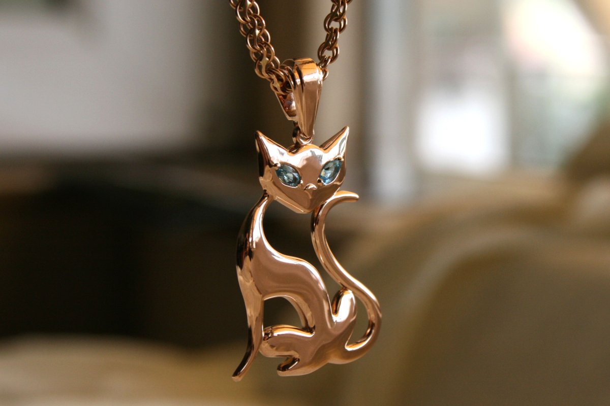 Platina подвеска пантера золото