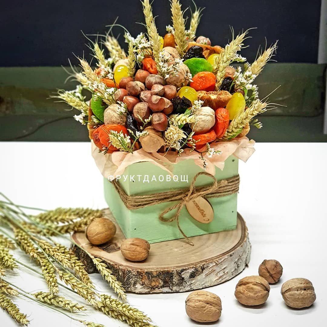 Букеты вкусные для мужчин из орехов