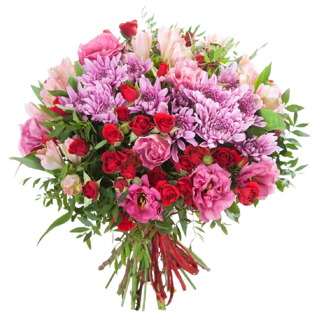 Букеты с пионами и розами и хризантемами