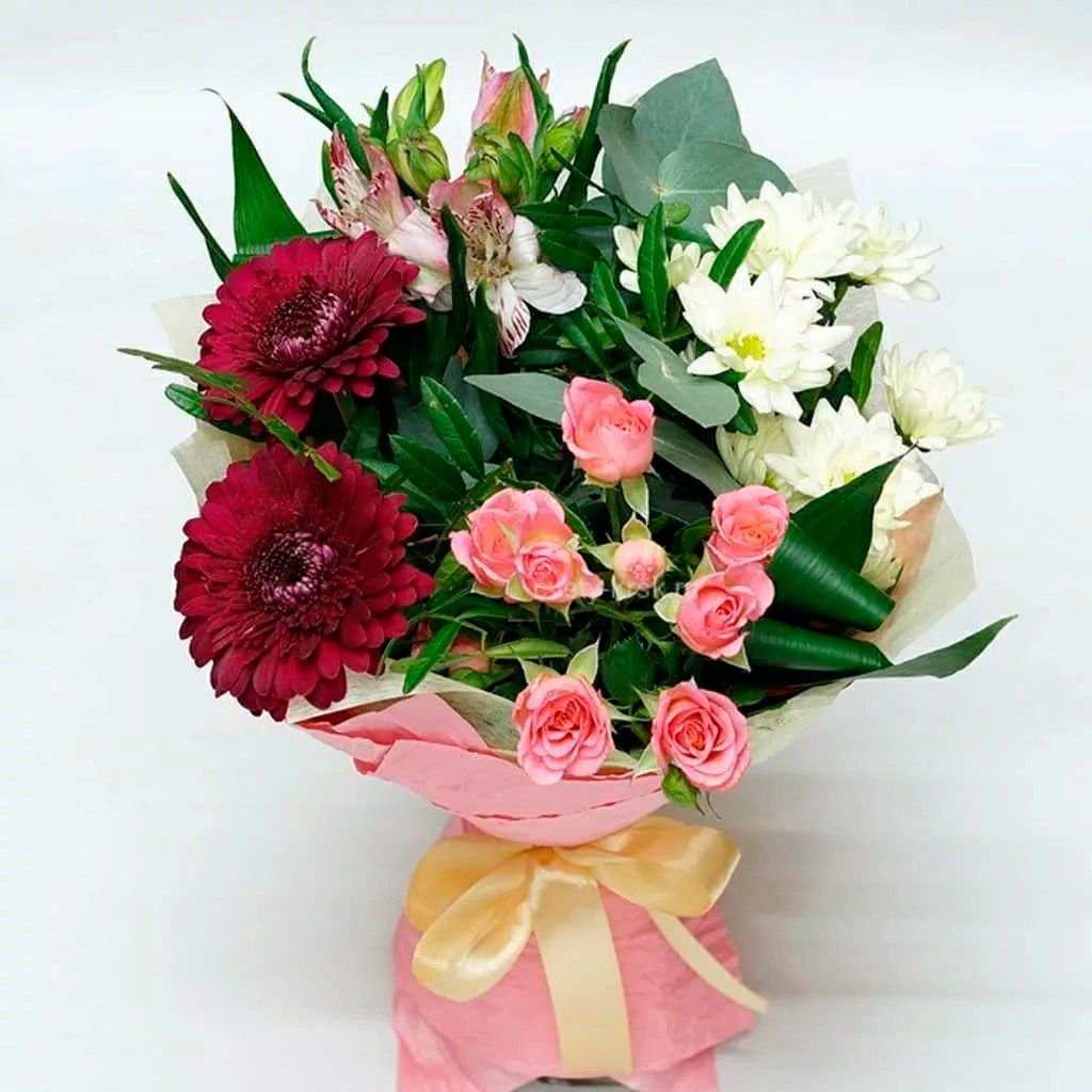 Букет "герберы и альстромерии"