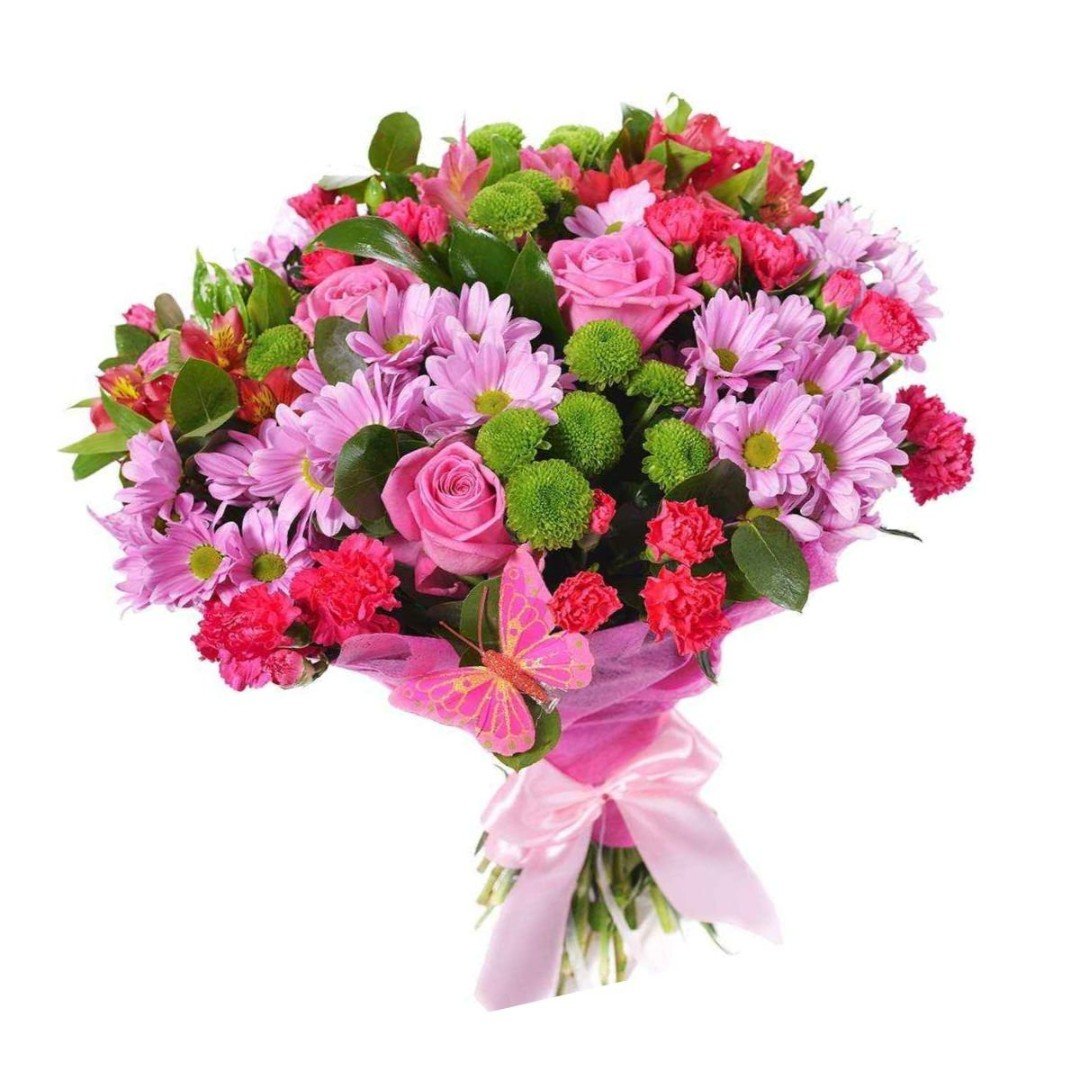 Букет "роза и альстромерия"