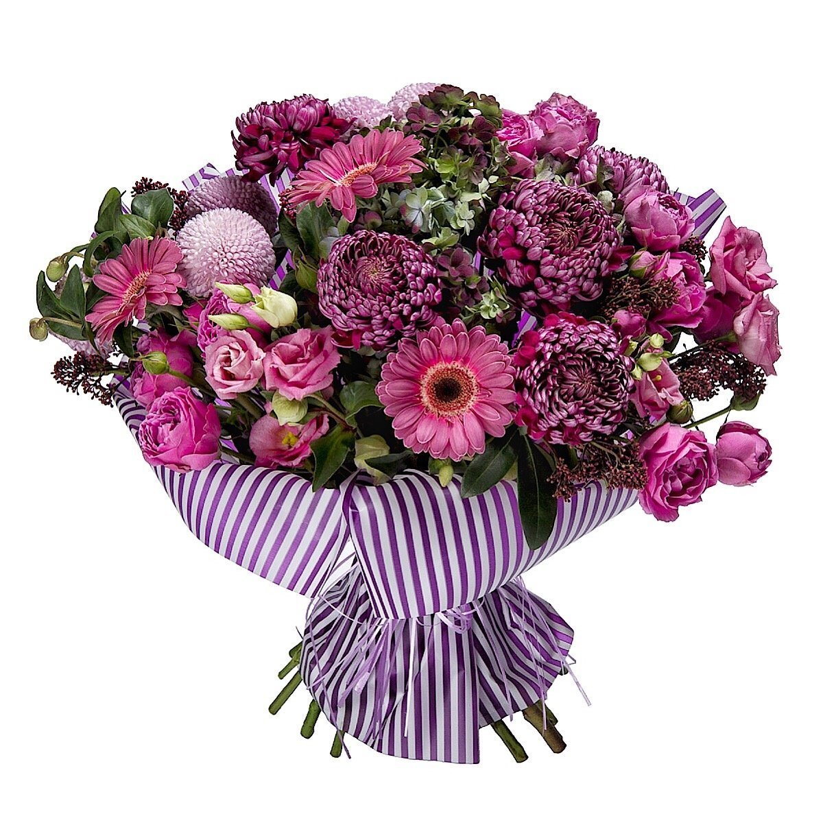 Эустома и Хризантема букет