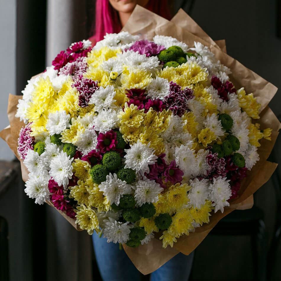 Букет "кустовые хризантемы"