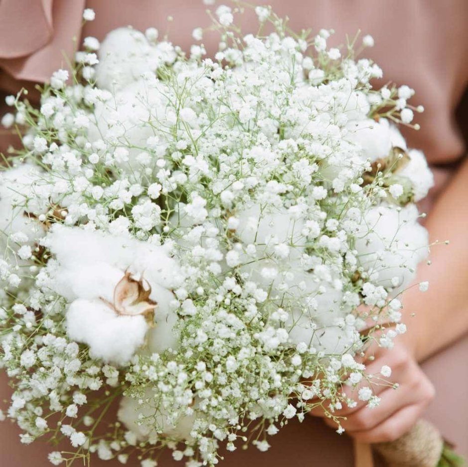 Гипсофила и Хризантема букет