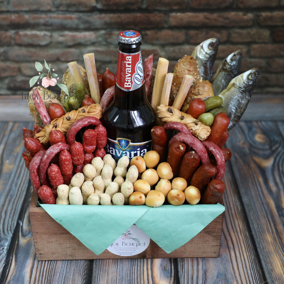 Букет из снеков для мужчин своими руками