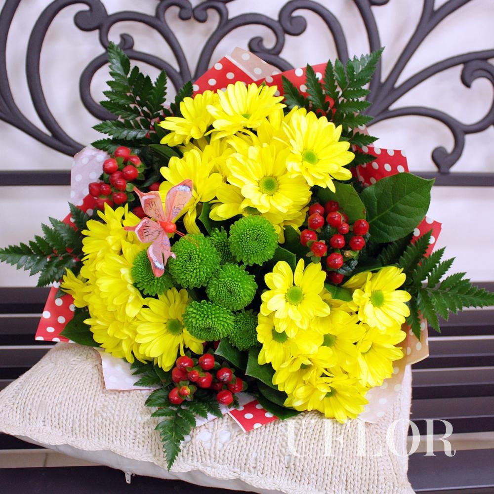 Композиция хризантем