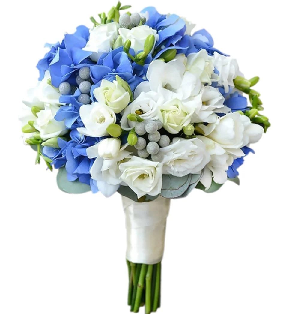 Гортензия и эустома