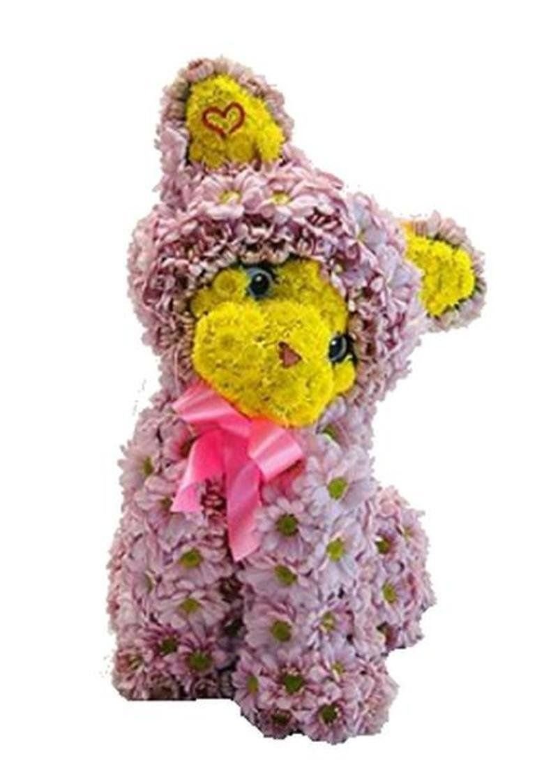 Кукла из цветов живых