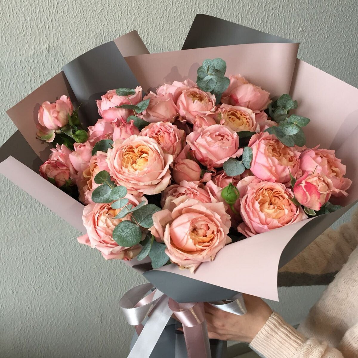 Букет из пионовидных роз Джульетта