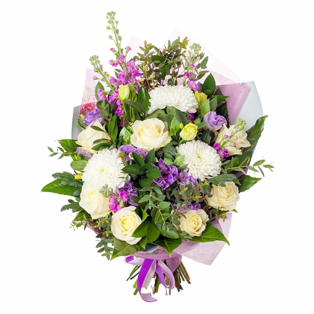 Маттиола и хризантем