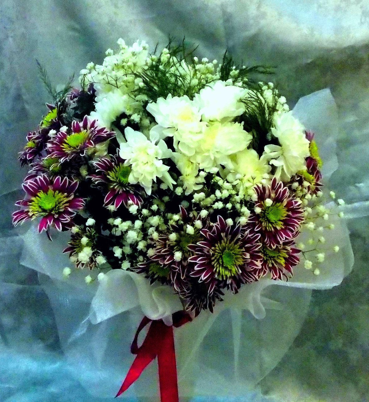 Королевские хризантемы букет