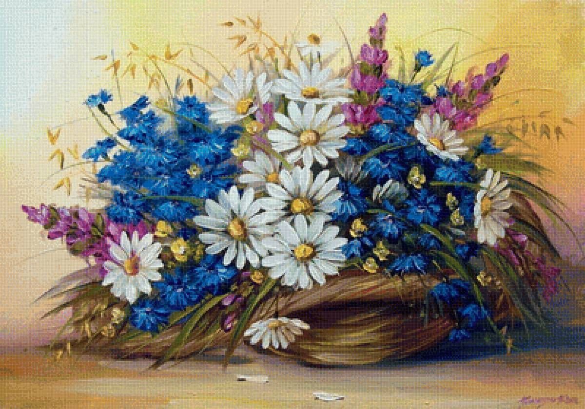 Картины полевых цветов