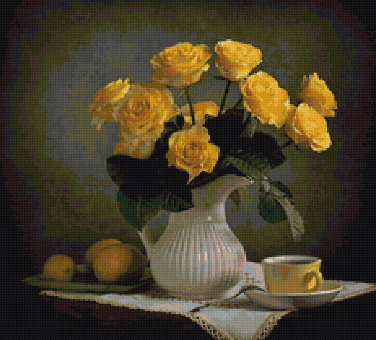 Натюрморт с желтыми цветами