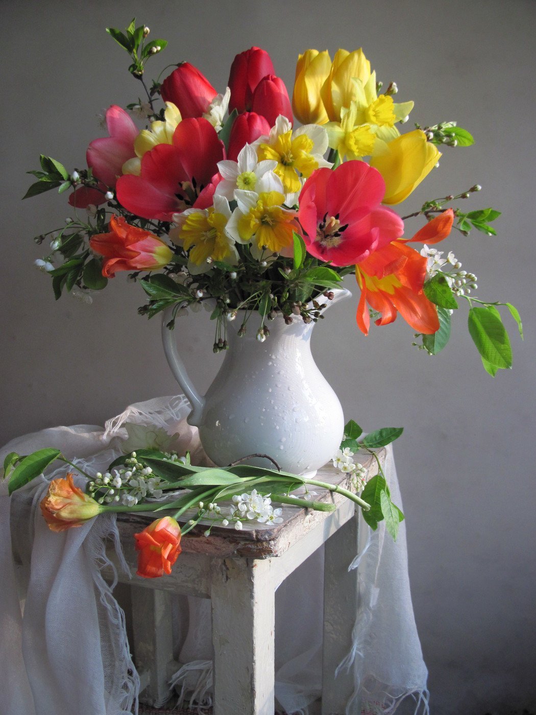 Букеты в вазах