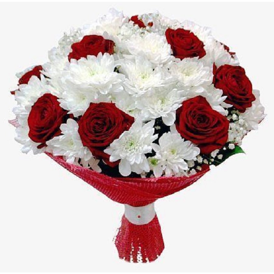 Букет "роза и Хризантема" мини