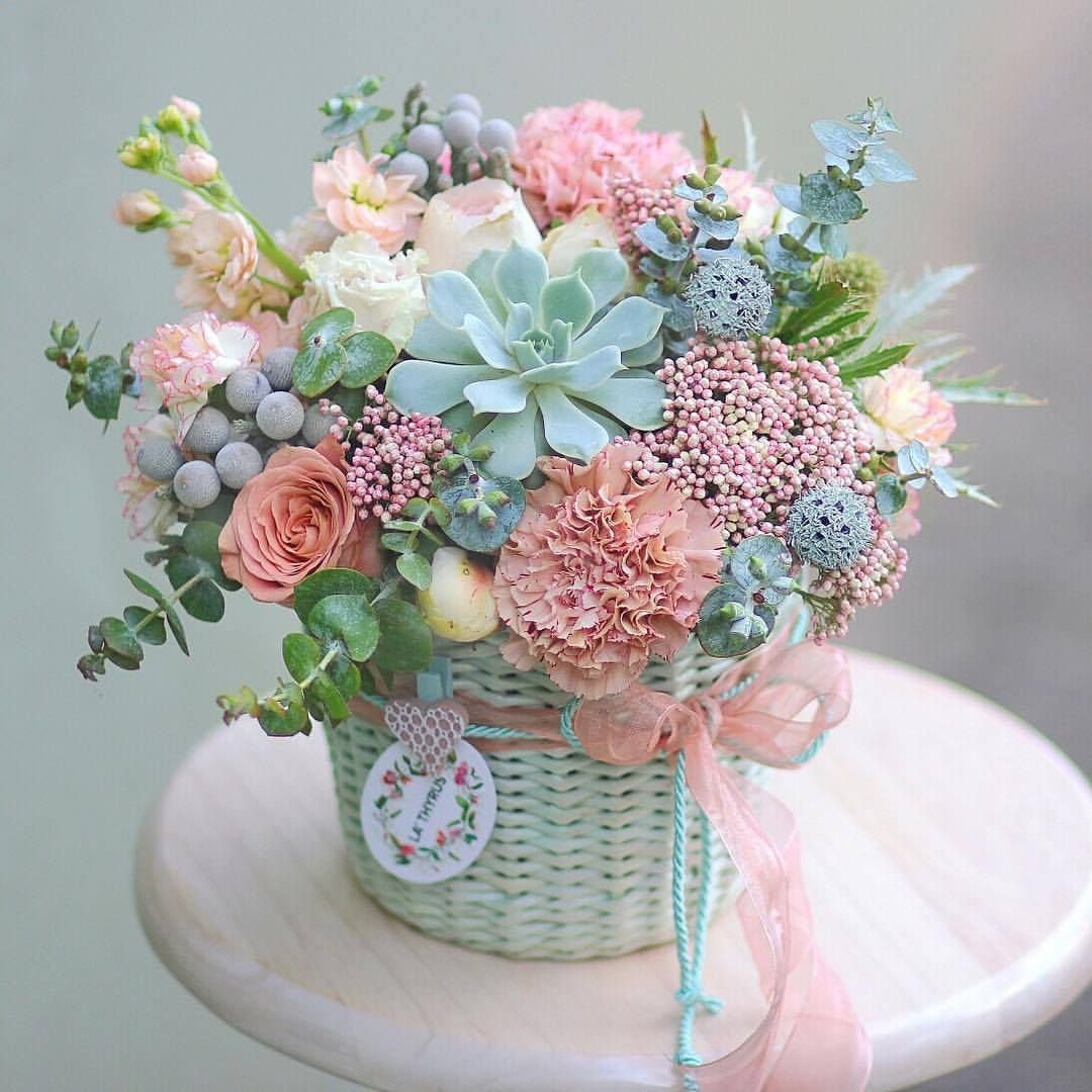 Букет в пастельных тонах