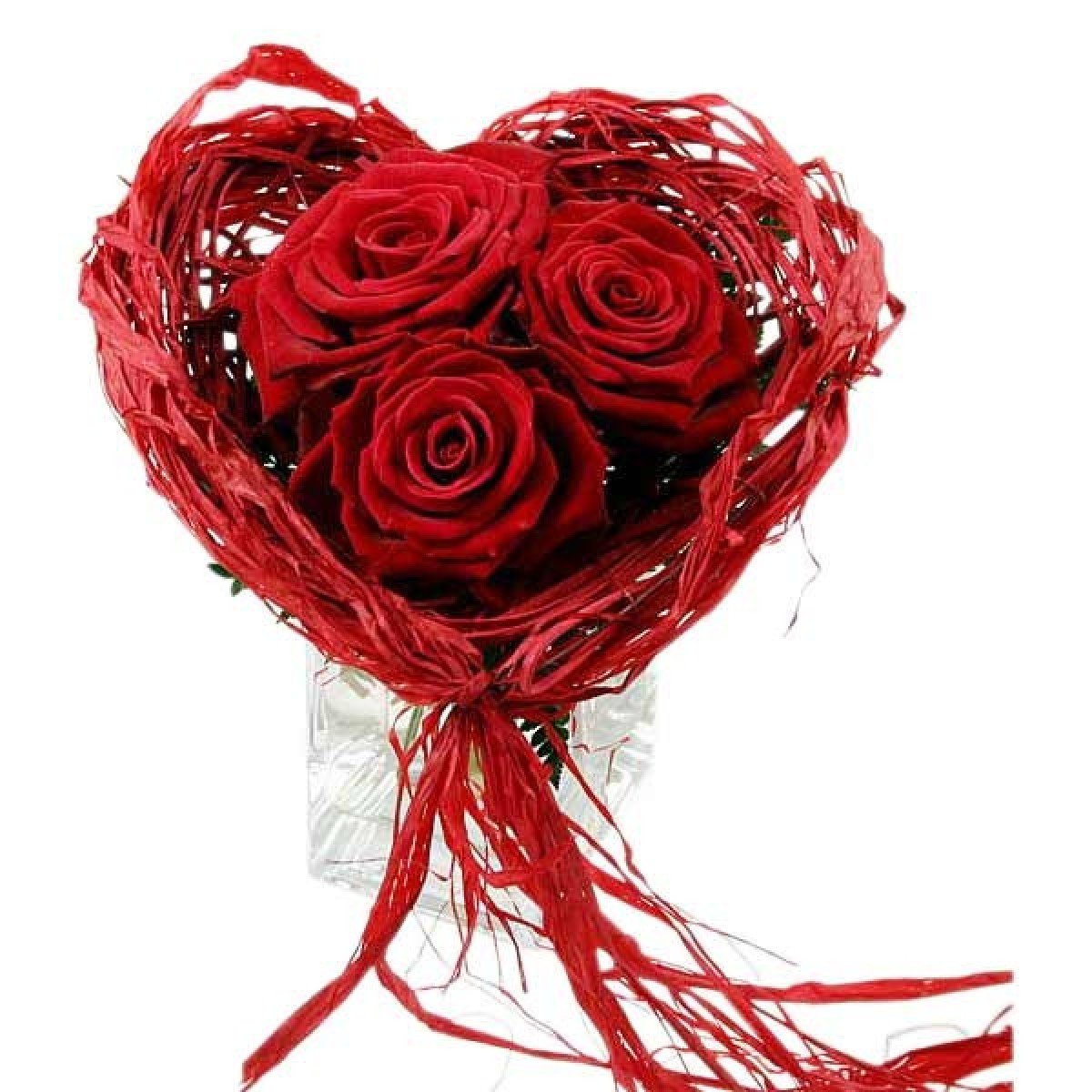 Пять красных роз