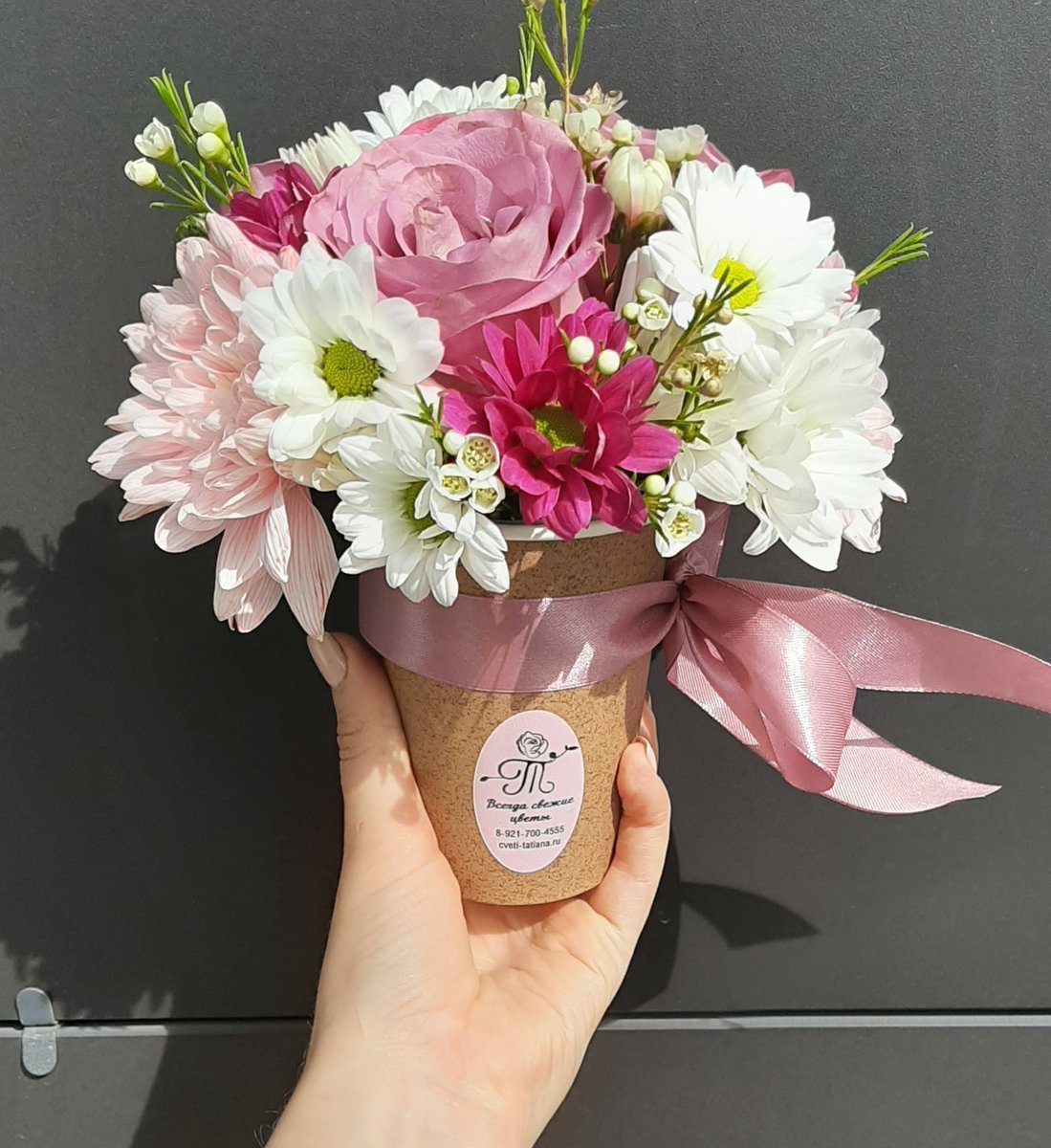 Кофейня с цветами