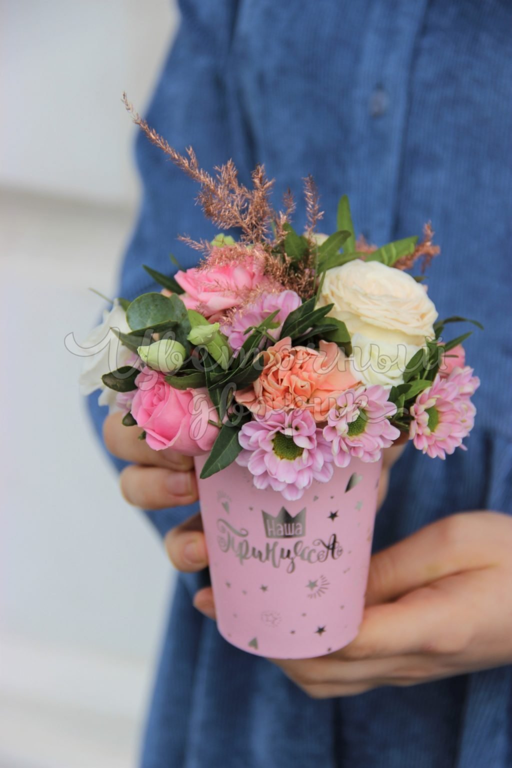 Мыльные розы в стаканчике