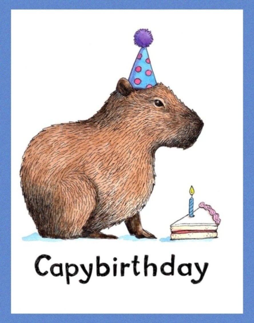 Капибара с днем рождения