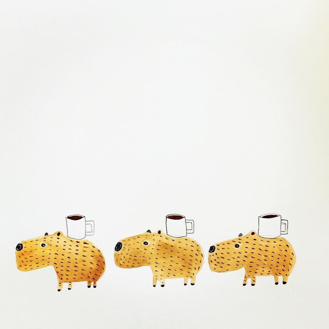 Открытка с днем рождения капибара