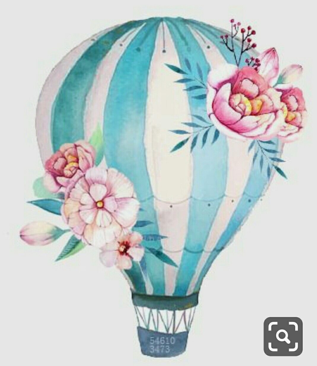 Акварельный воздушный шар