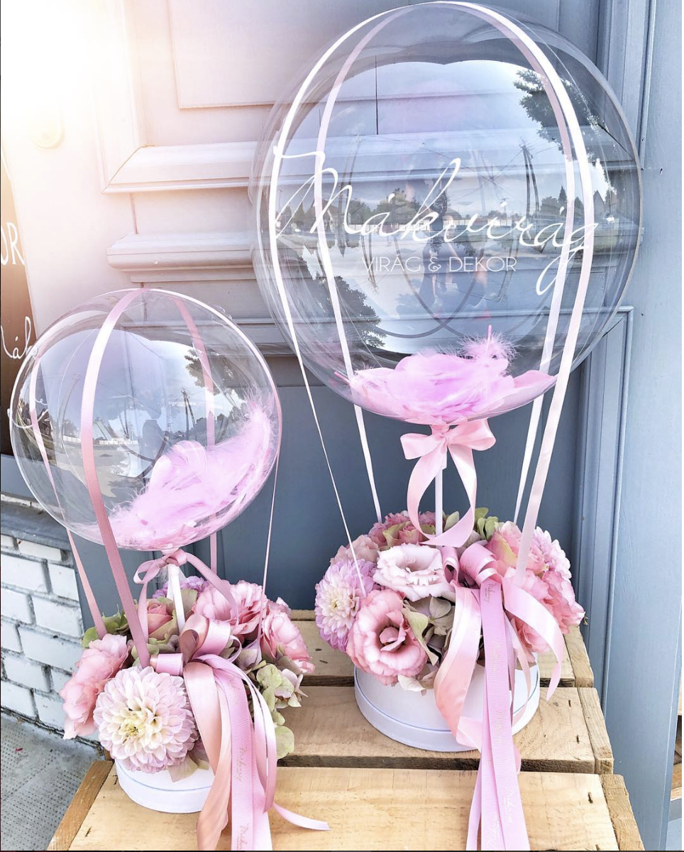 Воздушный шар с цветами