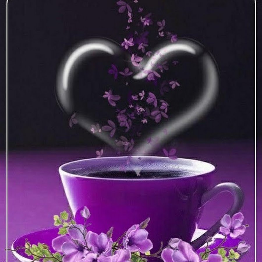 Чашечка кофе и цветы