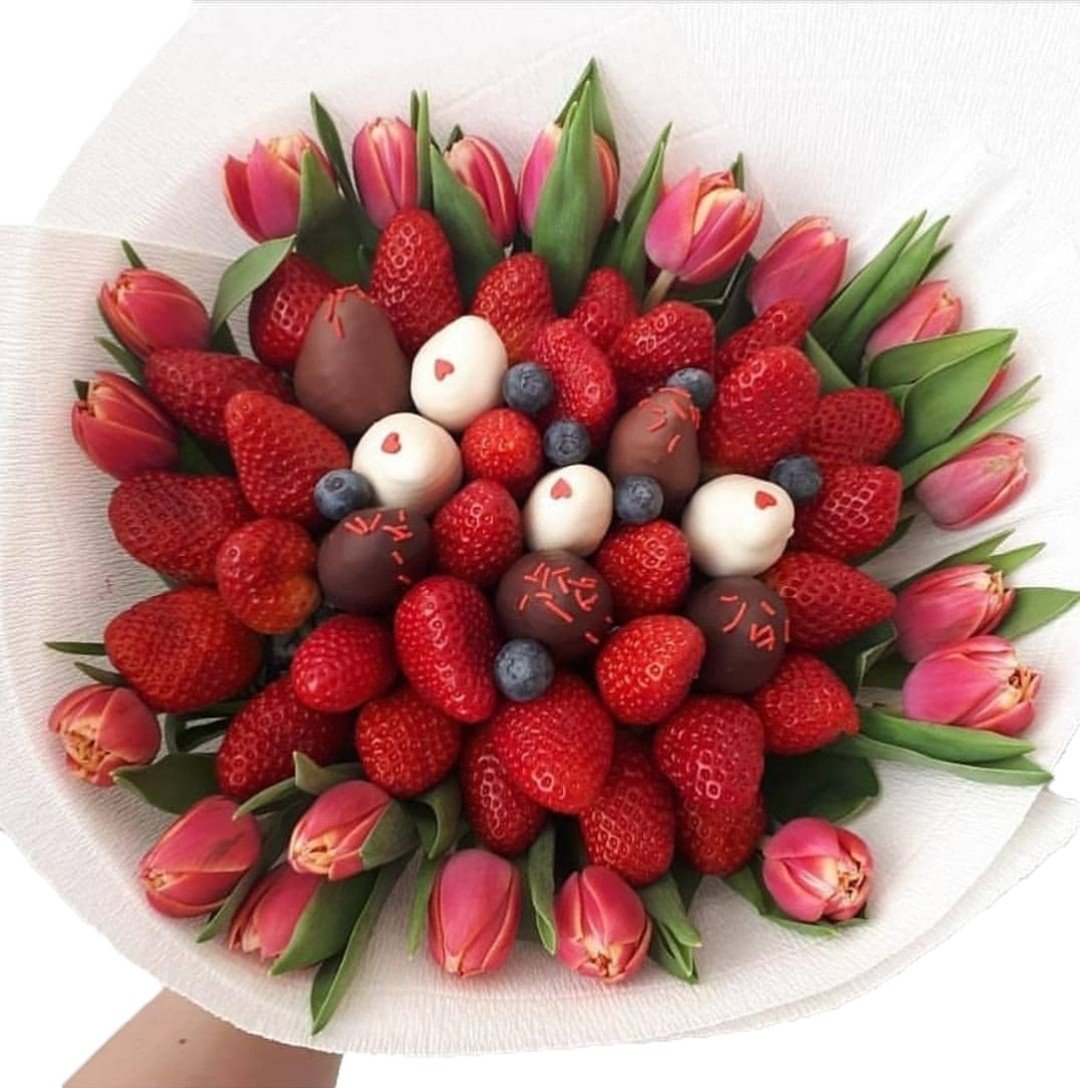 Букет из клубники в шоколаде