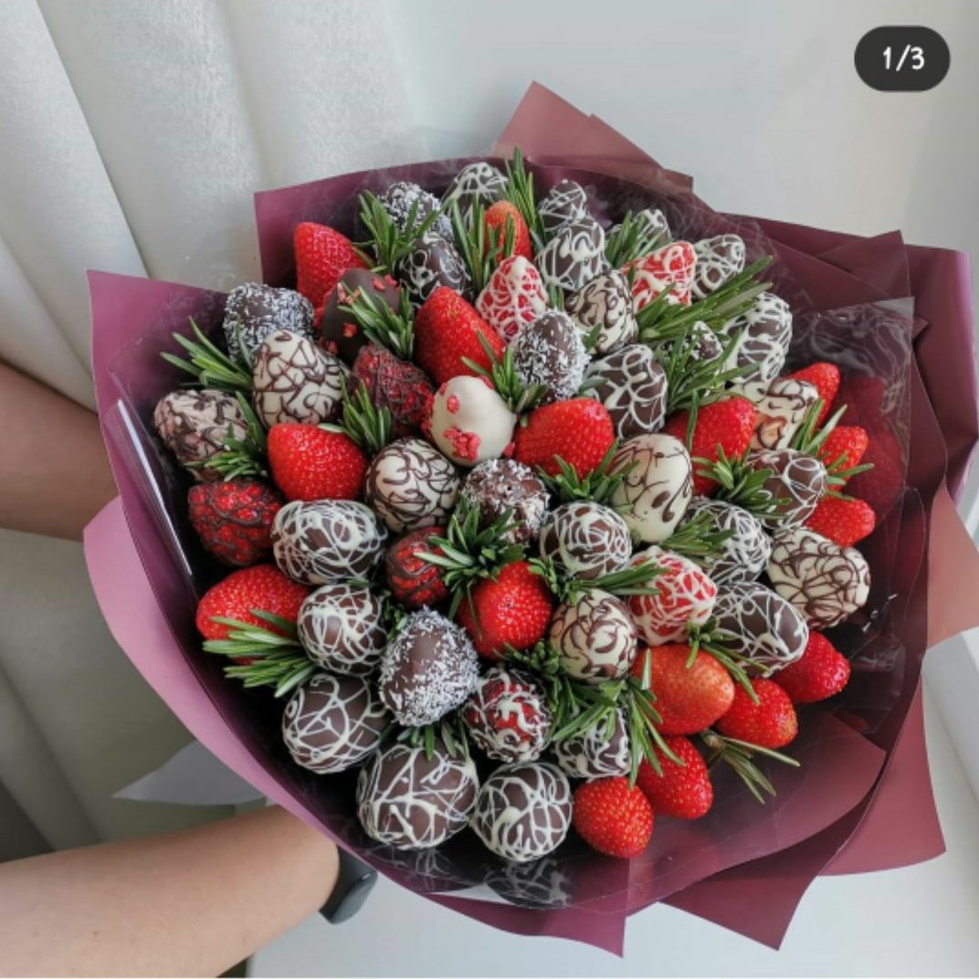 Клубника в шоколаде букетик