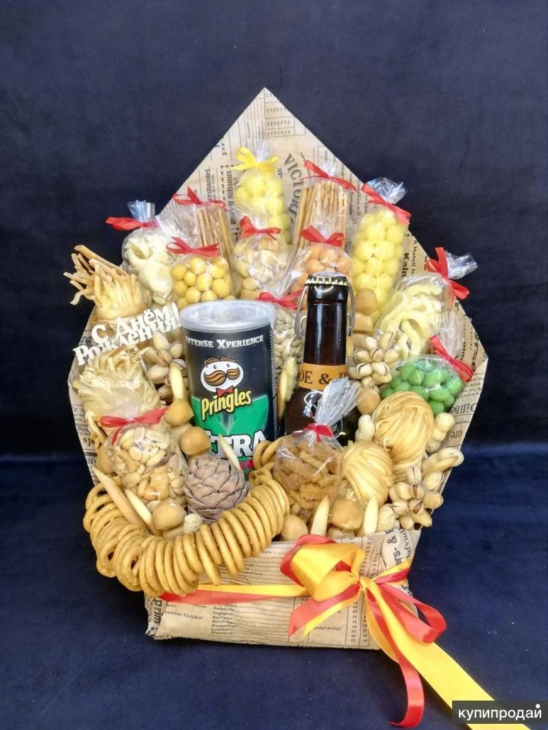 Съедобные сладкие букеты для мужчин