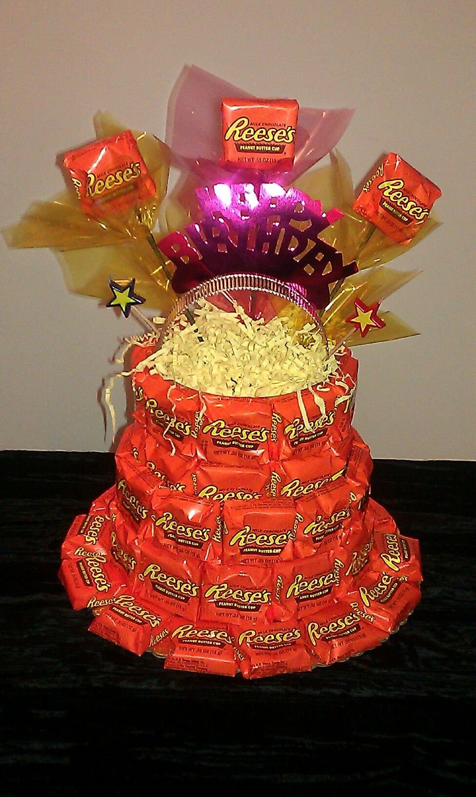 Сладкий подарок на день рождения из конфет