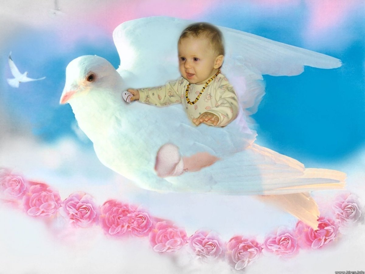 Открытка с Крещением девочки