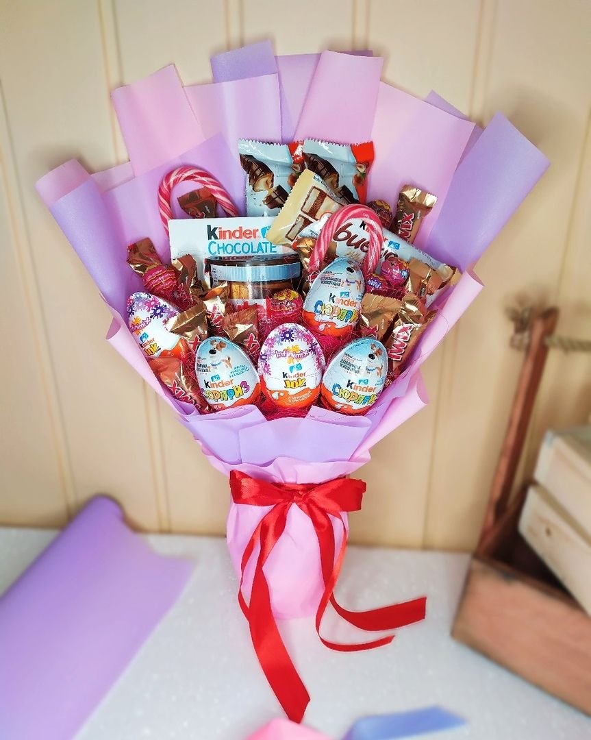 Букет из памперсов для новорожденных