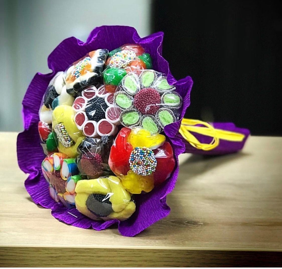 Съедобные букеты из мармелада