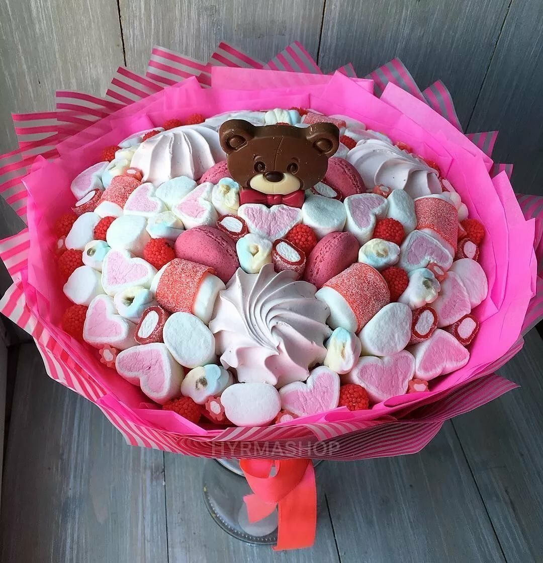 Фруктово конфетный букет