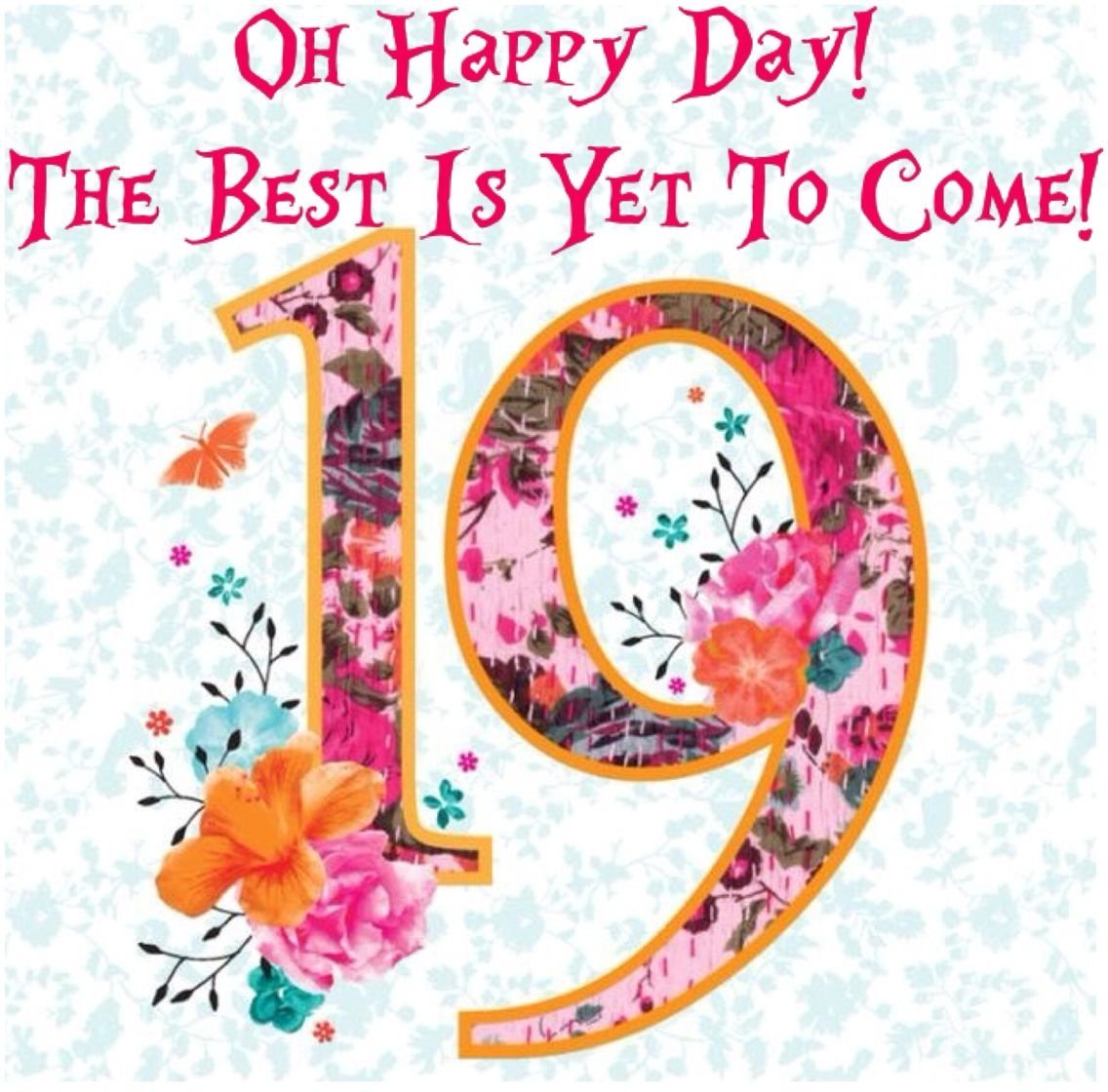 Открытка с 19 летием