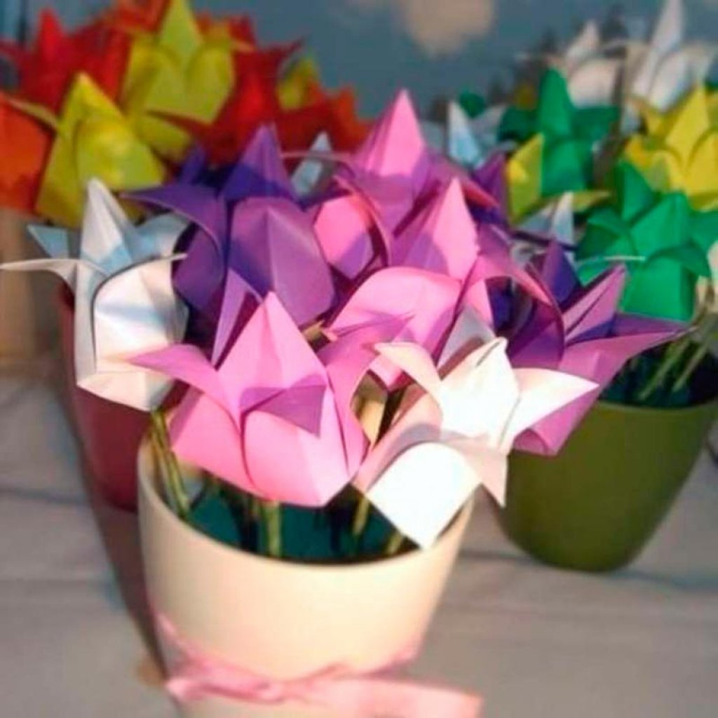 Цветок упаковка оригами