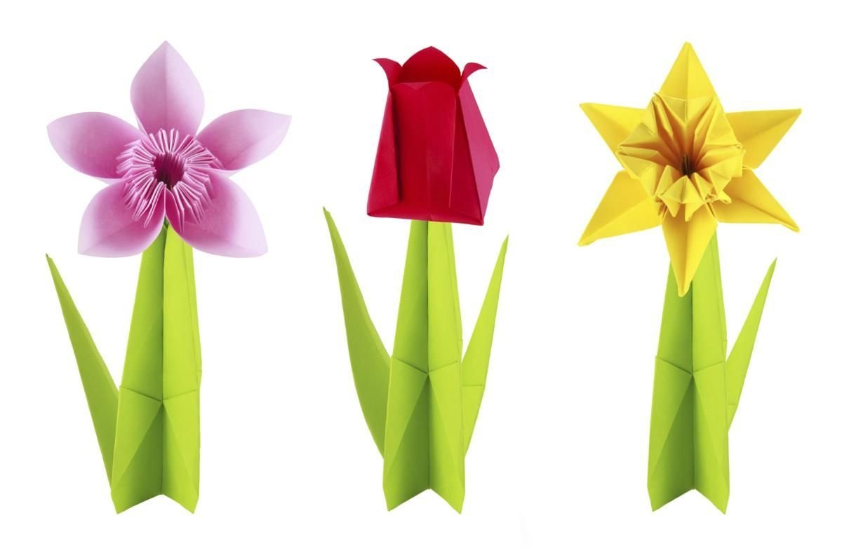 Оригами букет роз