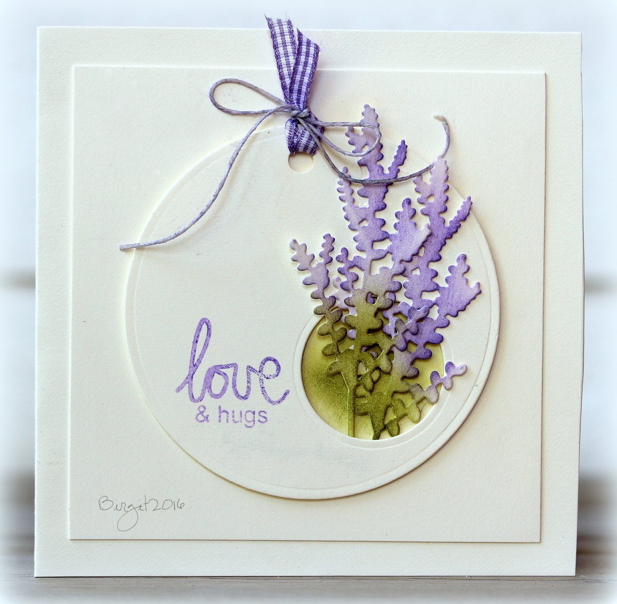 Открытка с лавандой своими руками