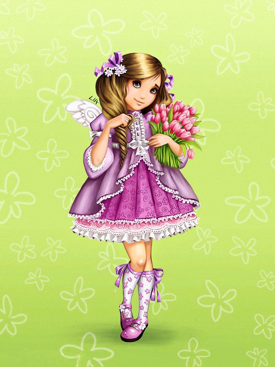 Открытки с днём рождения девочке