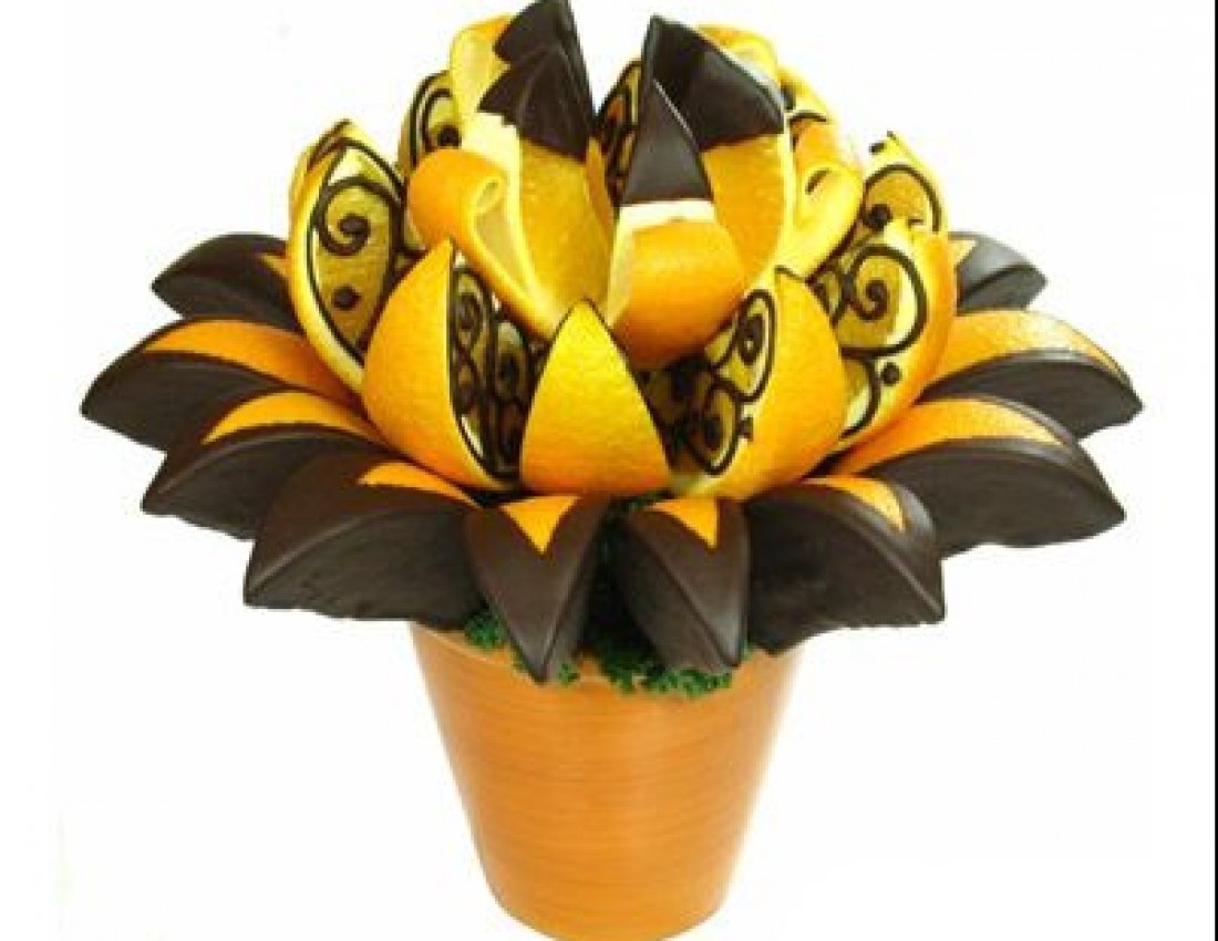 Букет из апельсинов и шоколада