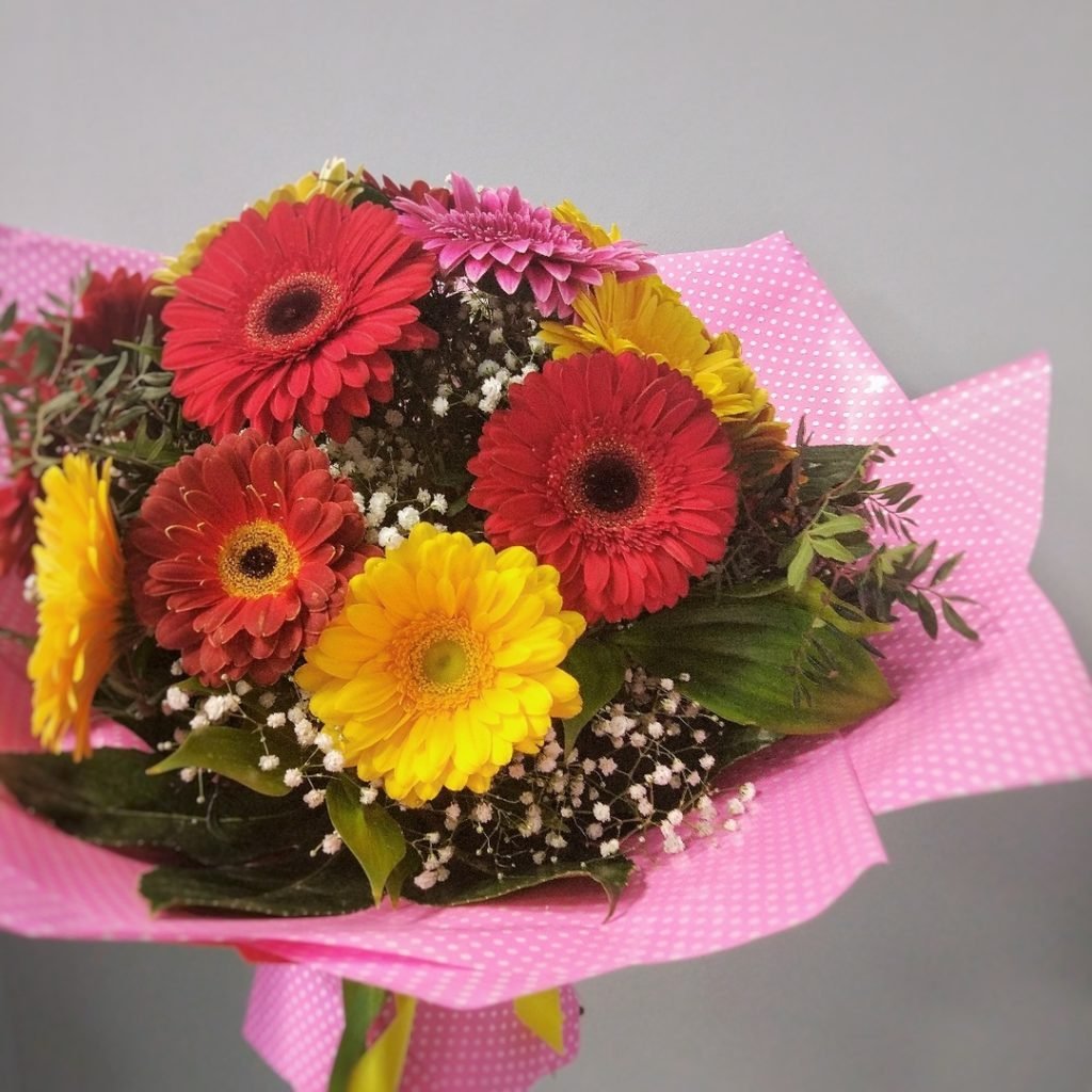 Букет "герберы и лилии"